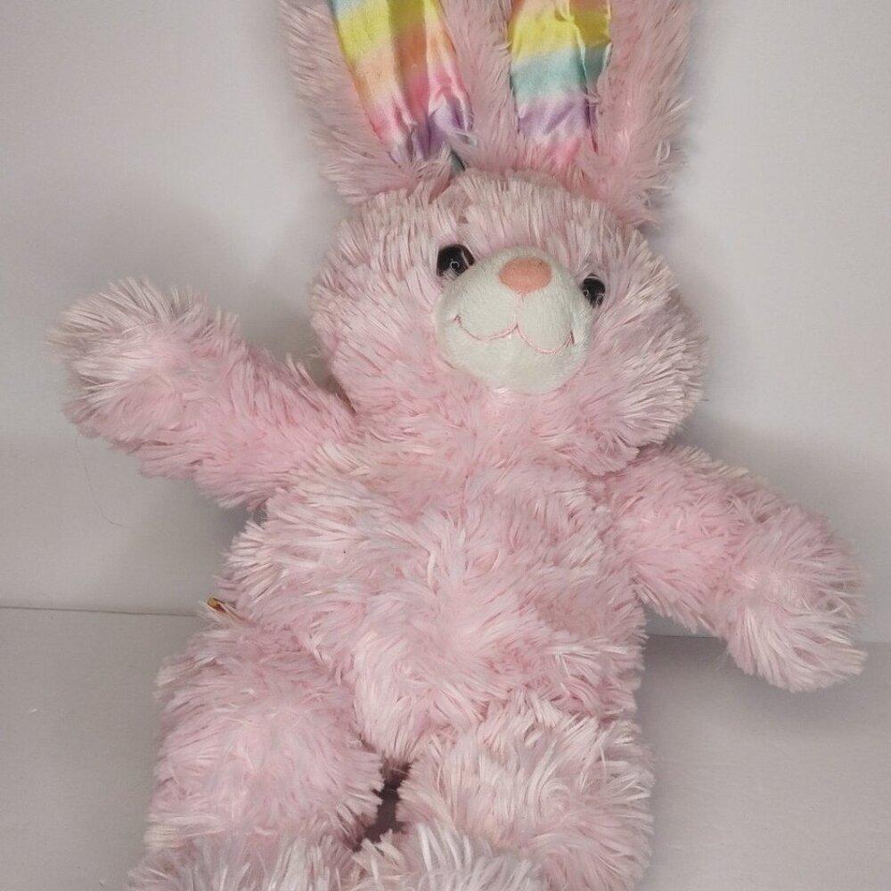 Plush Build a Bear Rare Easter Fun Pink Bunny Rabbit So Soft Poseable Ears